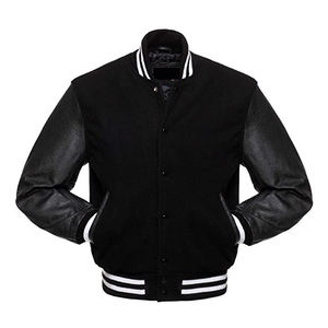 Vestes universitaires personnalisées avec logos d'hiver pour les sororités, les fraternités, les écoles, les collèges, en 100 % pure laine et manches en cuir. - Product Image 6