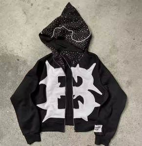 Sweat à Capuche Zippé Décontracté 100 % Coton pour Homme, Manches Longues, Polaire d'Hiver Respirant avec Poches, pour Impression – En Gros - Product Image 2