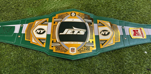 Ceinture de champion des New York Jets, taille adulte, modèle Legacy, en alliage de zinc de qualité supérieure, doublure en cuir PU de 2 mm/4 mm, durable - Product Image 2