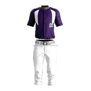 Vente en gros d'uniformes de baseball pour hommes, vêtements d'équipe, maillots sublimés personnalisés avec pantalons, uniformes de sport, fabricant OEM - Product Image 2