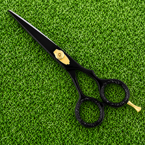 Professional Hair Scissors 6.5 Inch Stainless Steel Sharp <b>Blade</b> Black Matte Handle Right Handed Salon Shears - Product Image 2