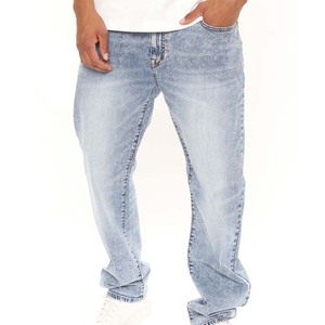 Slim Fit Denim <b>Pants</b> Medium Wash Casual Streetwear Fashion Soft Stretch Fabric Classic Style - Product Image 6