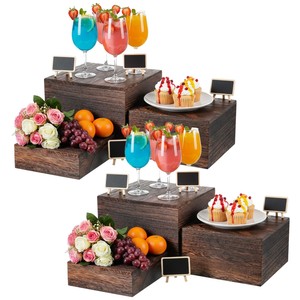 แท่นวางเค้กไม้สนวินเทจ - แท่นโชว์แบบดิสเทรสสำหรับขายส่ง - Product Image 5