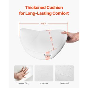 Sgabello Ergonomico Girevole con Capacità di Carico 450 LBS, in Pelle PU, con Ruote e Altezza Regolabile, per Salone - Product Image 2