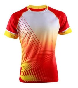 Red <b>Geometric</b> Pattern Men's Short Sleeve Sporty T-<b>Shirt</b> Sublimation Printed Quick Dry Regular Fit O-Neck Knitted Polyester - Product Image 6