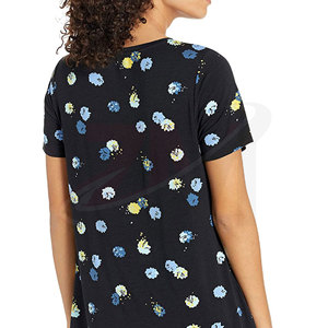 Ropa para actividades cotidianas y estilo informal, camiseta con estampado gráfico para mujer, top informal suave para ropa de calle moderna y uso diario - Product Image 4