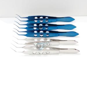 Pinzas de Capsulorrexis Utrata, Puntas de Cistotomo de 11 mm, Mandíbulas Curvas, Mango Plano, Titanio, Certificado CE - Product Image 4