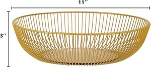 Corbeille à fruits en fil doré, Bol à fruits, Support de corbeille à fruits pour cuisine, Bols à fruits pour comptoirs, Bol à fruits en métal - Product Image 2