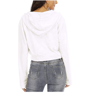 <b>White</b> Winter Crop <b>Hoodie</b> for <b>Men</b> Long Sleeve V Neck Pullover Eco-Friendly Casual Sweatshirt Wholesale Price 2026 Regular Fit - Product Image 4