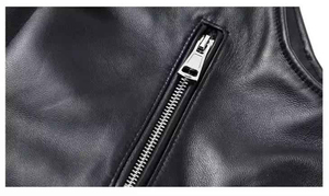 Nouveau Gilet de Motard Professionnel Hiver 2026 en Cuir Véritable Perforé Noir de Haute Qualité avec Logo Personnalisé et Respirant - Product Image 4