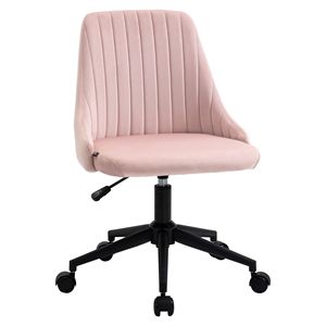 Sedia da Ufficio Girevole in Velluto con Schienale Medio, Design a Conchiglia, Ergonomica e Confortevole, con Poggiatesta Regolabile, Sedia Direzionale per Casa e Ufficio - Product Image 1