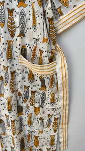 Bata Kimono Ligera de Algodón con Estampado Artesanal Indio - Product Image 6