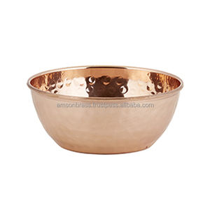 Tazón martillado de cobre puro, tazón de mesa de Metal de alta calidad, fabricante - Product Image 1