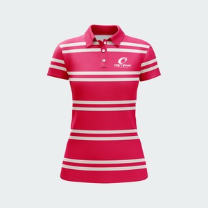 Polo de Mujer de Tejido de Punto con Diseño de Última Moda, Logotipo Personalizado, Alta Calidad, Transpirable, 100% Algodón, Ropa Casual, Detección de Agujas - Product Image 3