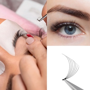 Корейские Pbt волокна 3d 4d 5d 6d 7d 18 мм предварительно изготовленные вееры для наращивания ресниц 0,07 ресниц готовые объемные вееры ресницы - Product Image 6