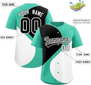 Uniforme de Béisbol Personalizado con Impresión Digital para Hombre, Cuello en V, Patrón 3D, 100% Poliéster, Transpirable y de Secado Rápido - Product Image 2