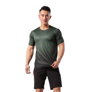 Wholesale Summer Men's Shirts Running Fitness 100% Polyester Gym Custom Custom Logo High Quality Sport Printed T Shirt for Men - Product Image 2