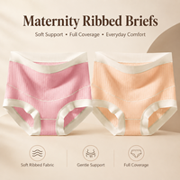 Culottes de maternité taille haute en coton antibactériennes ODM pour femmes, adaptées aux différentes étapes de la grossesse et après l'accouchement