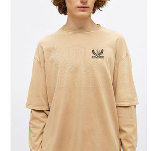 เสื้อยืดคอกลมแขนยาวดีไซน์ใหม่สั่งทำพิเศษ ผ้าฝ้าย 100% คุณภาพสูง สองชั้น สำหรับผู้ชาย สไตล์สตรีทแวร์ - Product Image 3