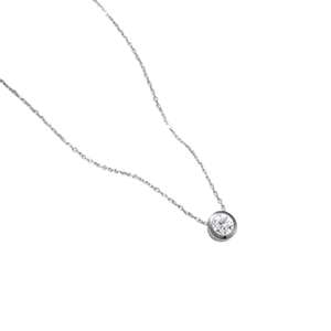 Colgante de Diamante Moissanite para Mujer, Corte Brillante Redondo, Chapado en Oro Blanco de 14K - Product Image 5