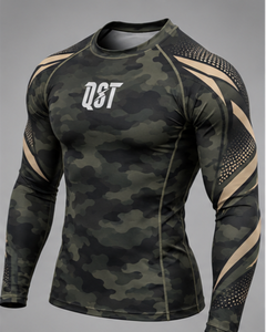 Camiseta de compresión QST para hombre, manga larga, camuflaje, de secado rápido, para ropa deportiva, fitness y entrenamiento. - Product Image 3