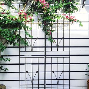 Set di 2 tralicci da giardino in metallo antiruggine 180 cm x 45 cm, supporto per piante rampicanti da esterno, recinzioni e cancelli di alta qualità - Product Image 6