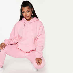 Conjunto de Verano Personalizado con Logotipo Básico: Sudadera Corta sin Cremallera, Chaqueta y Pantalones de Chándal para Mujer, Conjunto de Dos Piezas - Product Image 4