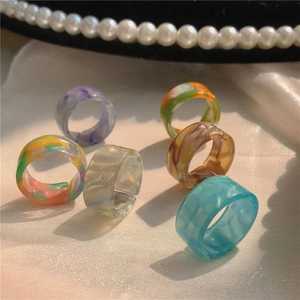 NOUSHAD HANDICRAFTS แหวนอะคริลิคเรซิ่นรูปหัวใจน่ารัก สีฟ้า เหลือง ดำ สำหรับทุกเพศ ใส่ได้ทุกวัน ได้รับการรับรองจาก IGI แฟชั่น - Product Image 6