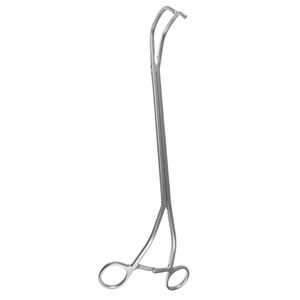 Pinces VATS Lambert Kay à cliquet courbé, tiges angulées, axe de 10 mm, mâchoires atraumatiques DeBakey 1x2, longueur de travail 21 cm, longueur totale 31 cm – ZETOMEDPRO - Product Image 1