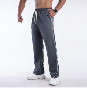 Men's Relaxed Fit Straight Leg Casual Joggers American Streetwear Heavyweight Striped Sweatpants Drawstring Closure Plus Size - Product Image 3