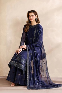 Trajes de organza de 3 piezas para mujer, vestidos de organza pakistaníes, trajes de organza bordados de 3 piezas. - Product Image 4