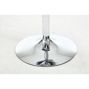 Set di 2 sgabelli da Bar con Base poggiapiedi cromata girevole e Top in velluto di sollevamento meccanico regolabile in altezza-Grey facile da pulire - Product Image 4