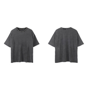 Camisetas al por mayor de nuevo diseño para hombre, con lavado ácido, lisas, 100% algodón, de alta calidad, hechas con buen material. - Product Image 6