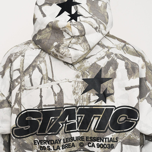 Sweat à capuche pour homme, motif camouflage arboral, logo brodé, style streetwear, très vendu, 350 GSM, coton/polyester, imprimé au dos, pull à capuche pour homme - Product Image 4