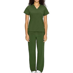 Medical Scrubs Hospital Uniform Breathable Comfortable Nursing <b>Doctor</b> Workwear Scrub Suit Professional Healthcare Outfit <b>Set</b> - Product Image 1