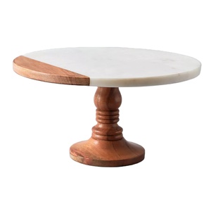 Présentoir à gâteaux en bois et en marbre Royal Artisan Plateau de présentation à desserts fait main pour mariages, célébrations et cadeaux de décoration intérieure - Product Image 4