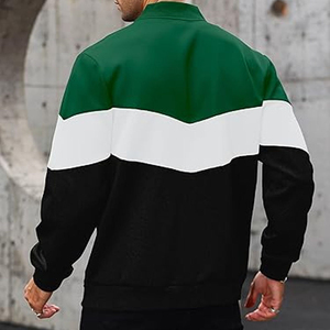 PREDATEX INDUSTRIES Service OEM Veste universitaire d'hiver pour hommes - Manches en coton/laine noir et blanc Séchage rapide et écologique - Product Image 3