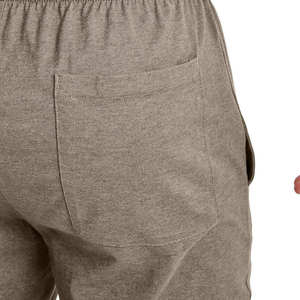 Men's Gray Cotton Sweatpants Elastic Waist Casual Joggers Side Pockets Autumn Wear - Product Image 6