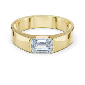 Original <b>Emerald</b> Cut VVS1 Lab Grown Diamond D Color 7 x 5 mm IGI Certified Gold 925 Sterling <b>Silver</b> Engagement <b>Ring</b> Gift - Product Image 1