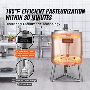 Pastorizzatore Professionale per Latte da 100L, Grado Commerciale, in Acciaio Inox 304 per Pastorizzazione di Uova e Birra - Product Image 2
