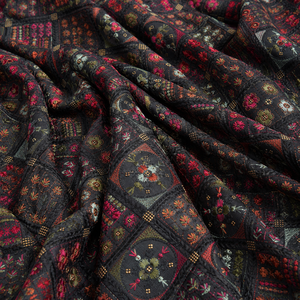 African Velvet Embroidery Fabric Premium <b>Sequin</b> Bead Fashion Textile For Kaftan Dress Boutique And Wholesale Supply Import Zones - Product Image 6