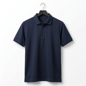 เสื้อโปโลพรีเมียมสำหรับผู้ชาย ผ้าคอตตอนปิเก้ 220 GSM ระบายอากาศได้ดี ทรงปกติ แขนสั้น สวมใส่สบายๆ สไตล์คลาสสิก - Product Image 5