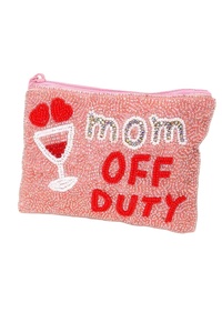 Magnifique petit portefeuille en tissu brodé à la main avec inscription « I LOVE YOU A LATTE » par Hiba Enterprises, élégant et de qualité supérieure - Product Image 2