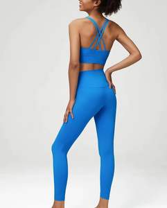 Conjunto de Yoga Ecológico y Transpirable para Mujer, Diseño 2025, Dos Piezas, con Cintura Ajustable, Spandex/Nailon, Color Degradado - Product Image 4
