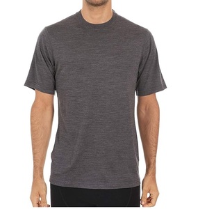 T-shirts pour hommes en laine mérinos 100% de haute qualité, coupe régulière, manches courtes, col rond, anti-UV, respirants, sportifs, teints unis - Product Image 1