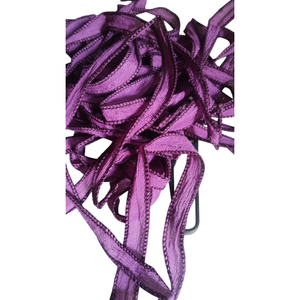 1/2" Pure Silk Ribbon Decorative <b>Stitch</b> Purple Jewelry Making Bracelet Making <b>Gift</b> Wrapping Craft Fashion Accessories Bag - Product Image 1