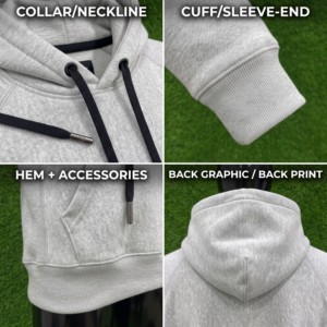 <b>Top</b> Line Products <b>Men's</b> Gray Hooded Sweatshirt French Terry Solid Color Casual Front Logo Printed Autumn Wear hoodie set - Product Image 4
