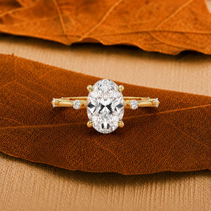 1.50CT Oval Cut Lab Grown Diamond Engagement <b>Ring</b> 14K Solid Yellow Gold IGI Certified Luxury Bridal <b>Wedding</b> Jewelry by LuxeShine - Product Image 6
