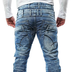 Pantalones Vaqueros de Doble Cintura para Hombre de Calidad Premium, Diseño de Cintura en Capas, Corte Relajado, Moda Urbana, Casual, para Uso Diario - Product Image 4