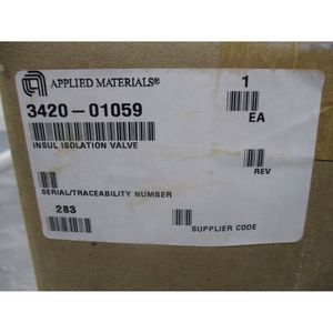 Vanne d'isolation AMAT 3420-01059, 113499 - Équipements et pièces semi-conductrices de confiance de la marque globale Legacy - Product Image 1